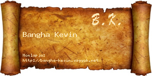 Bangha Kevin névjegykártya